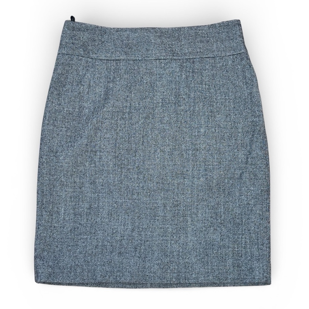 Banana Republic Skirt Wool Fully Lined Pencil Skirt Size 8 Black Gray Tweed